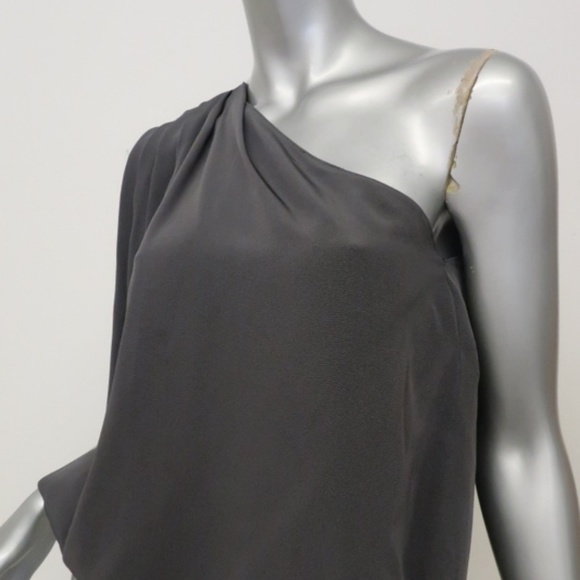 Ramy Brook One Shoulder Blouse Gray - Picture 2 of 5